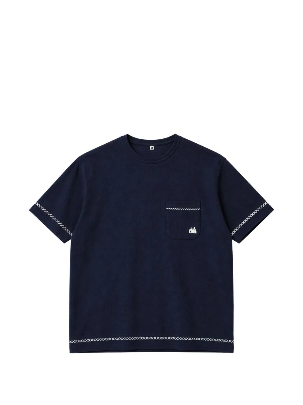 Hand-Embroidered Pocket T-Shirt by KHOKI