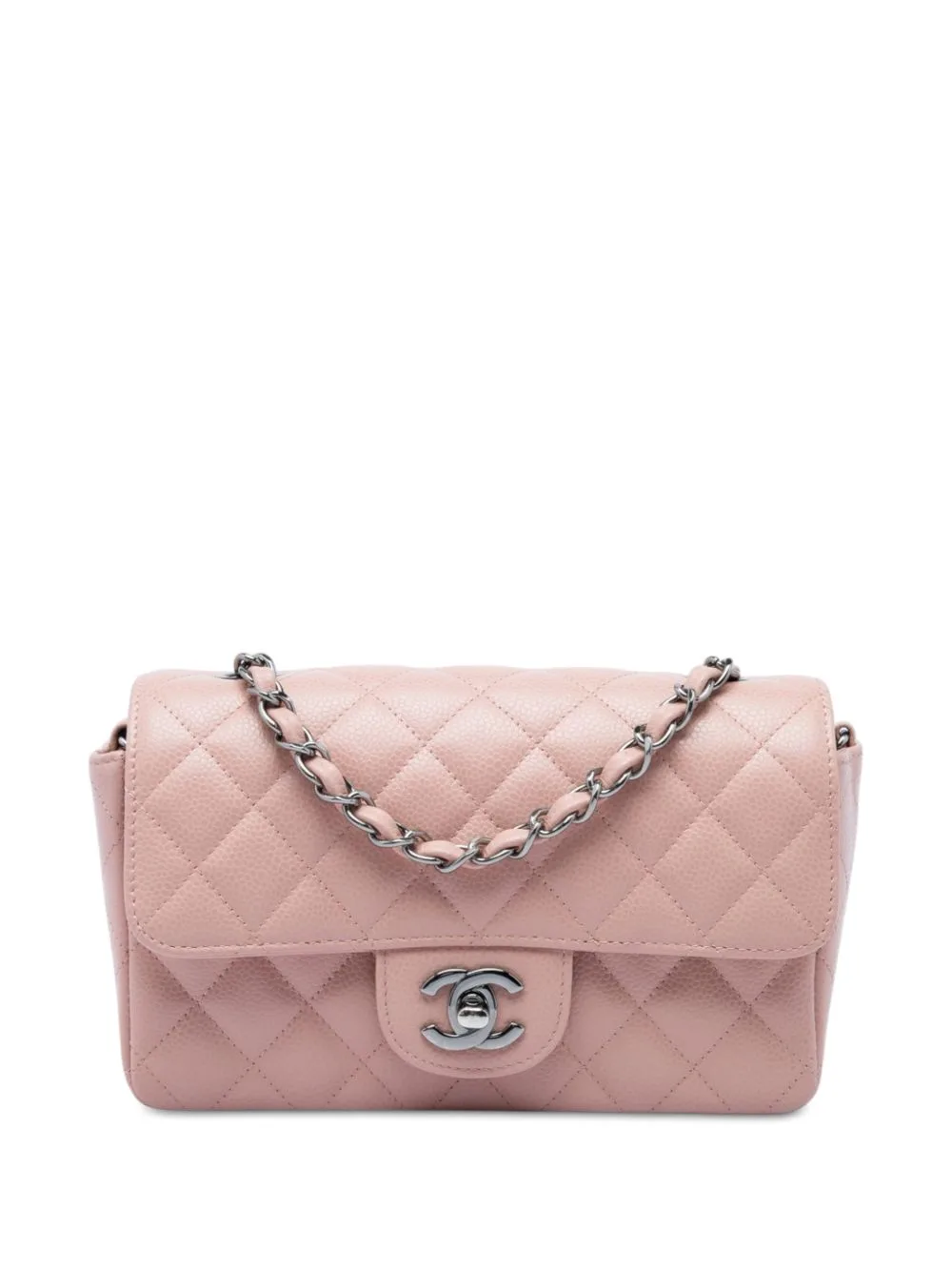 2016-2017 Mini Rectangular Classic Caviar Single Flap Crossbody Bag by CHANEL Pre-Owned
