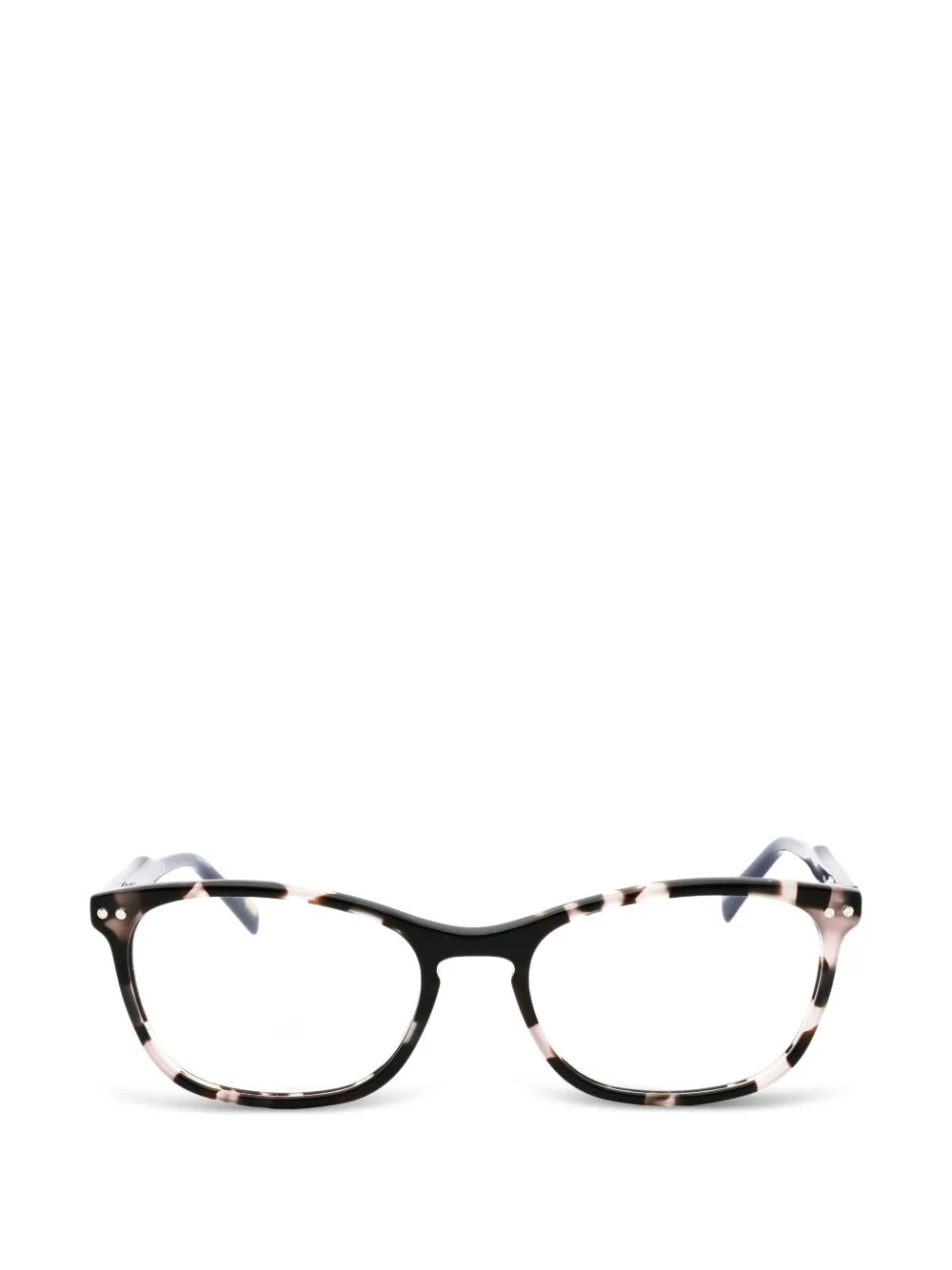 Tortoiseshell-Effect Oval-Frame Glasses