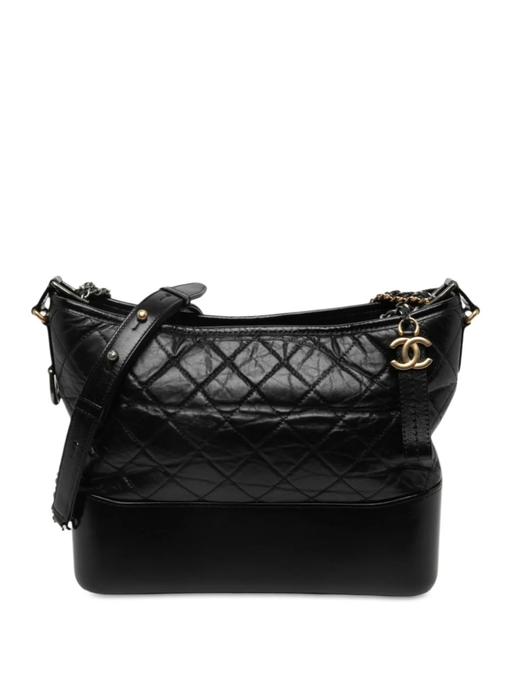 2018-2019 Medium Aged Calfskin Gabrielle Crossbody Bag by CHANEL Pre-Owned