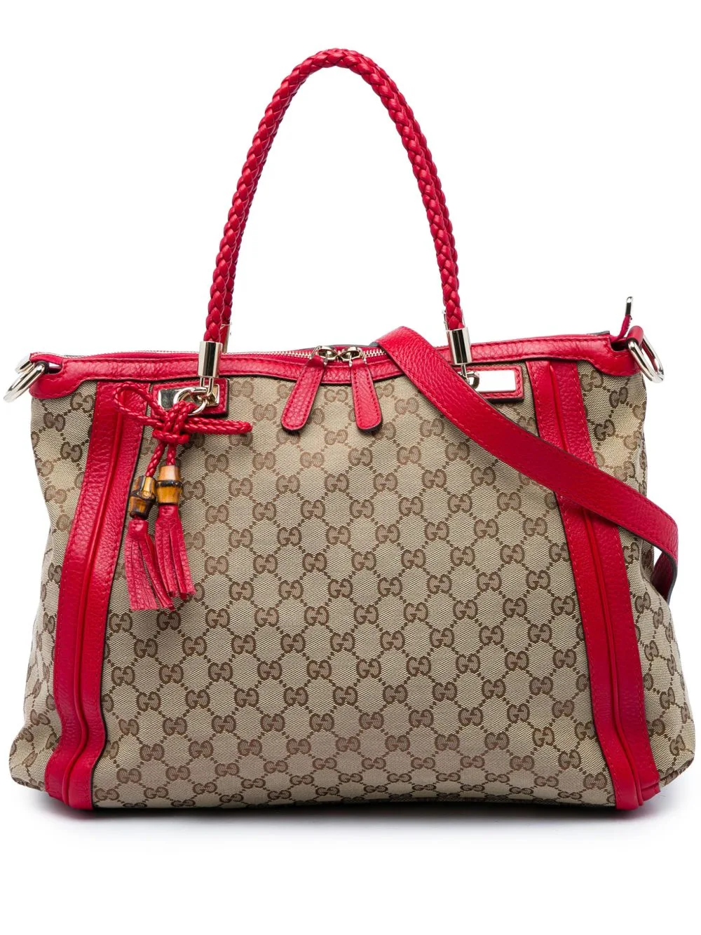 2016-2026 GG Canvas Bella Convertible Tote Satchel by Gucci Pre-Owned