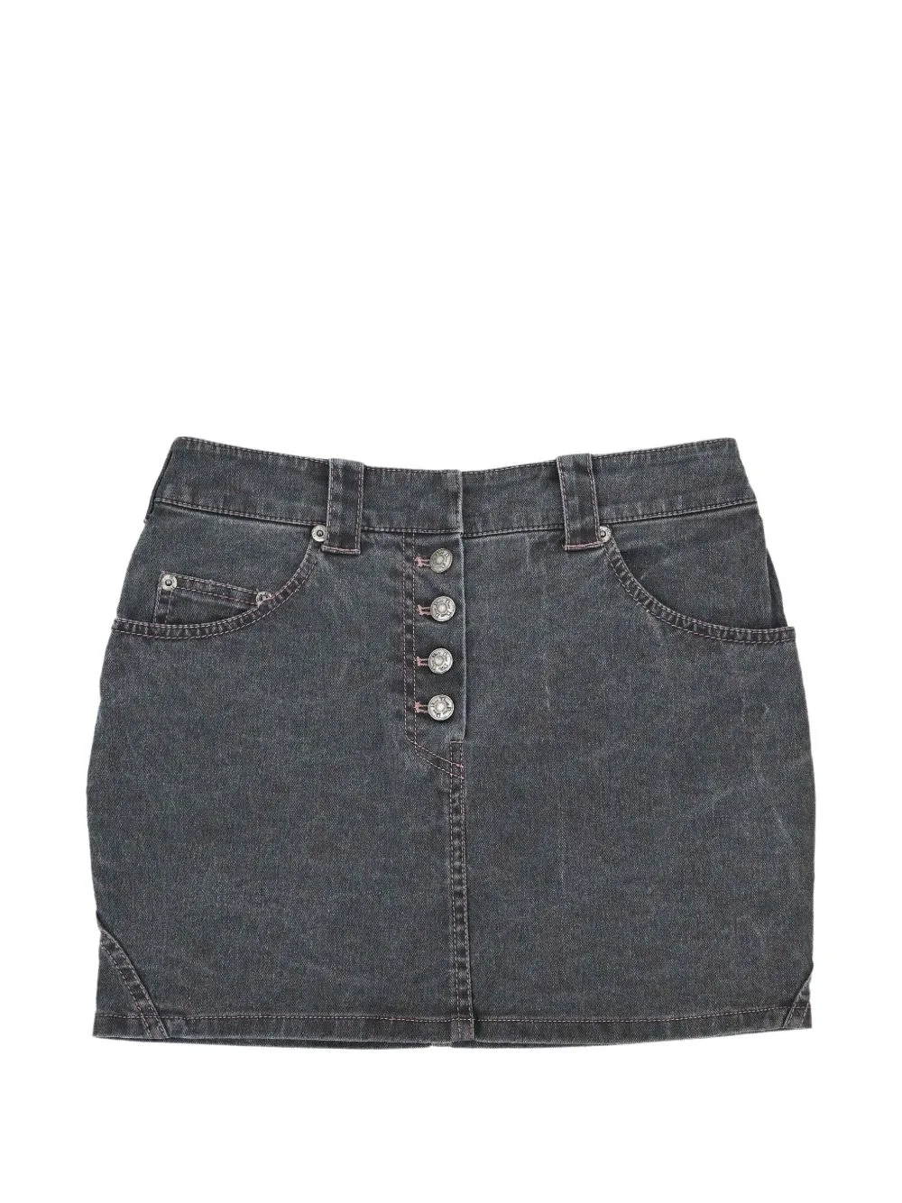 Button-Front Denim Mini Skirt by Christian Dior Pre-Owned