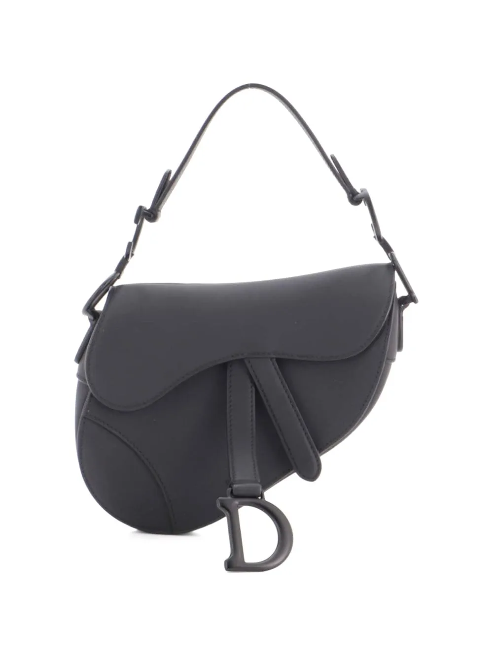 Ultra Matte Saddle Handbag Leather Mini Shoulder Bag by Christian Dior Pre-Owned