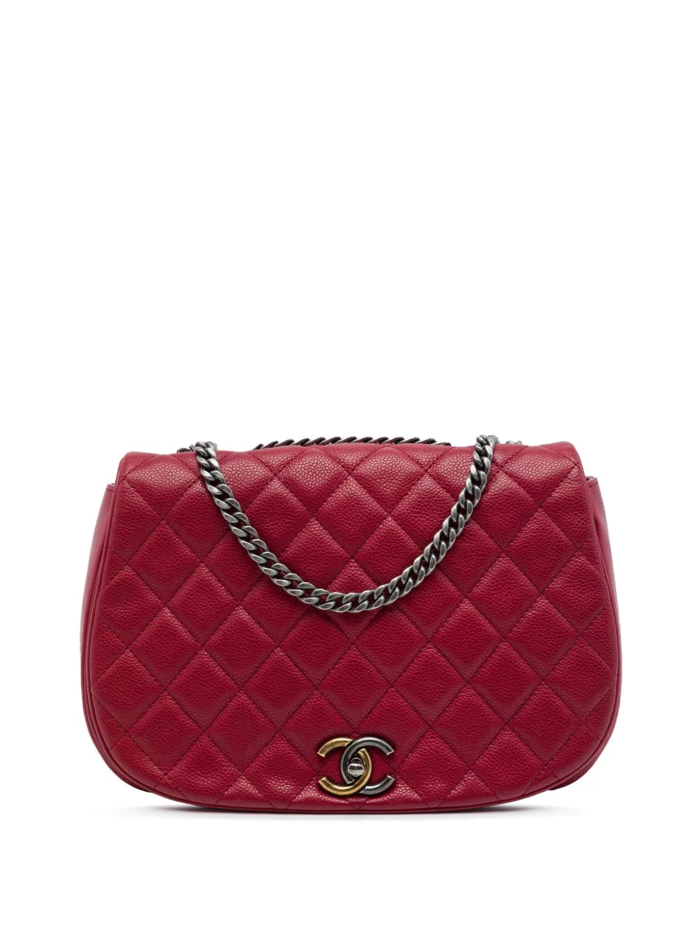 2016-2017 Medium Quilted Caviar Casual Pocket Flap Crossbody Bag by CHANEL Pre-Owned