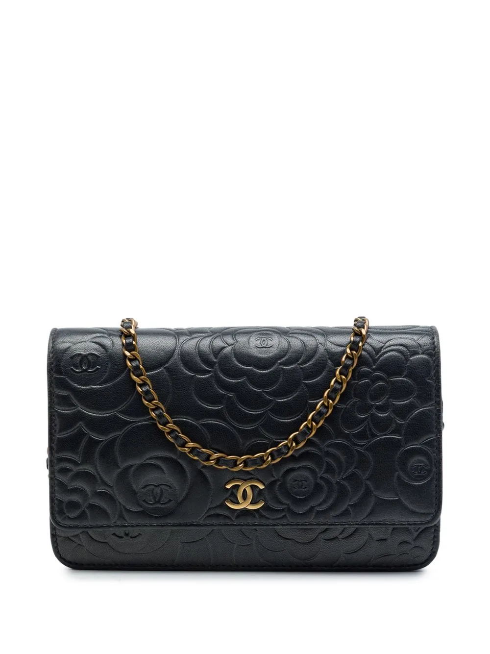 2013-2014 Camellia Wallet-On-Chain Crossbody Bag by CHANEL Pre-Owned