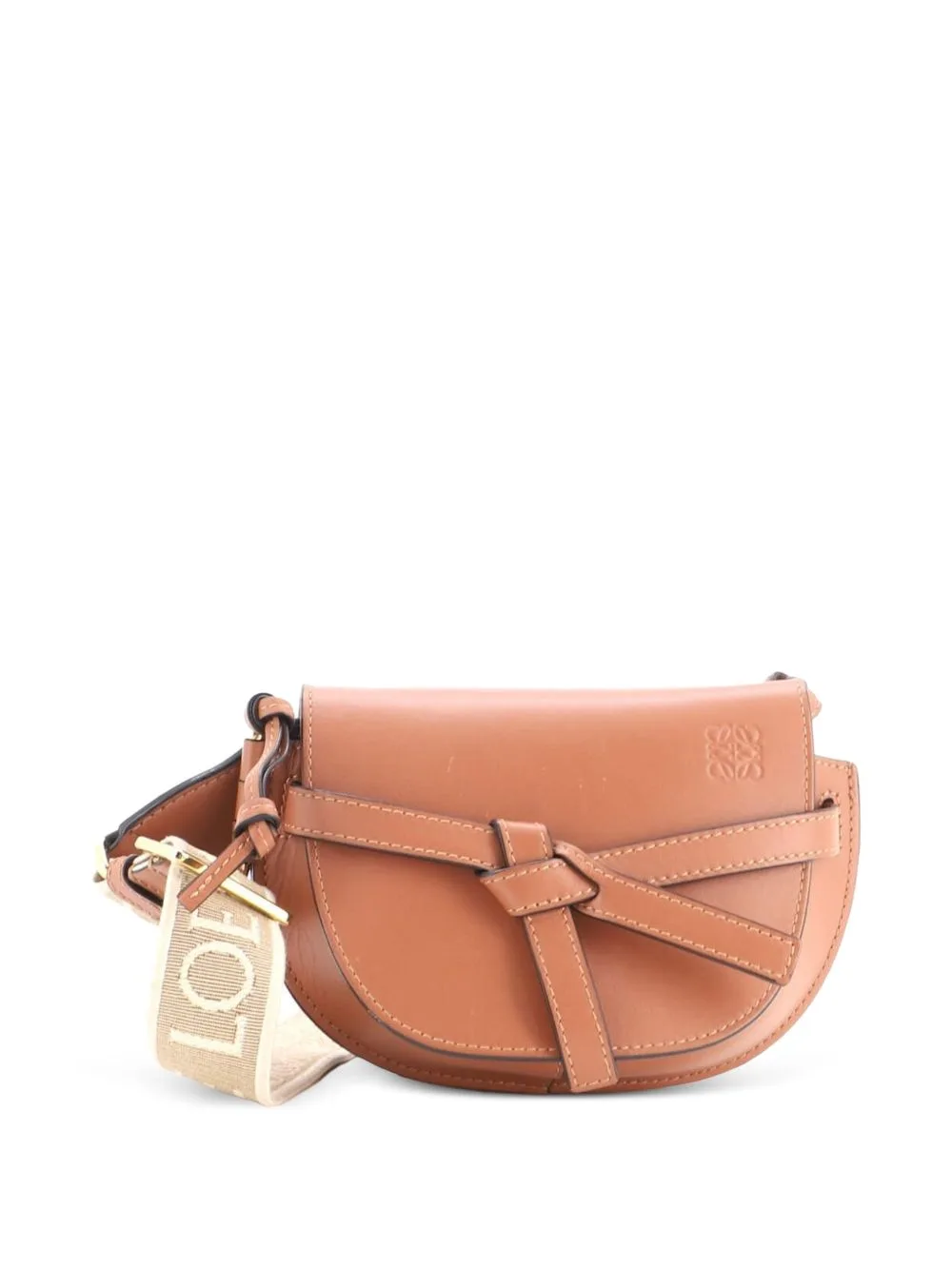 Gate Dual Shoulder Bag Leather Mini Crossbody Bag by Loewe Pre-Owned