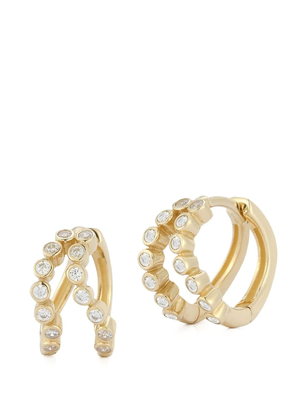 Bezel-Set Diamond Earrings by Mateo
