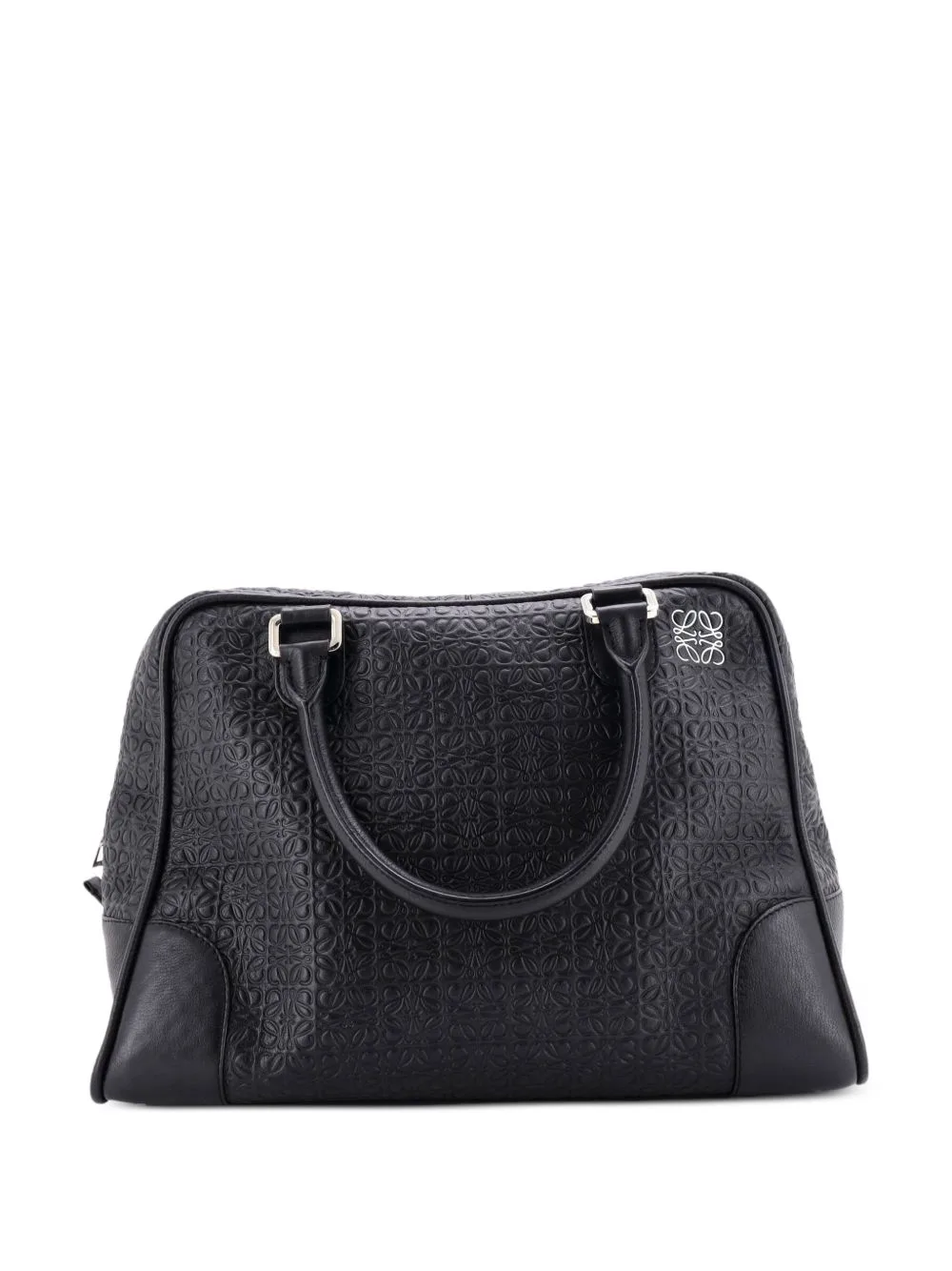 Amazona 75 Bag Anagram Embossed Leather Large Travel Bag by Loewe Pre-Owned