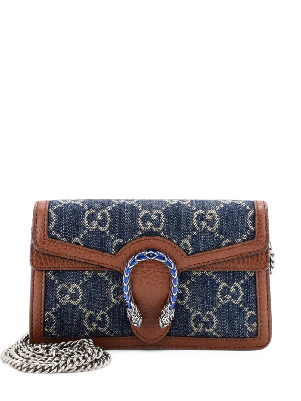 Dionysus Bag GG Denim Super Mini Crossbody Bag by Gucci Pre-Owned