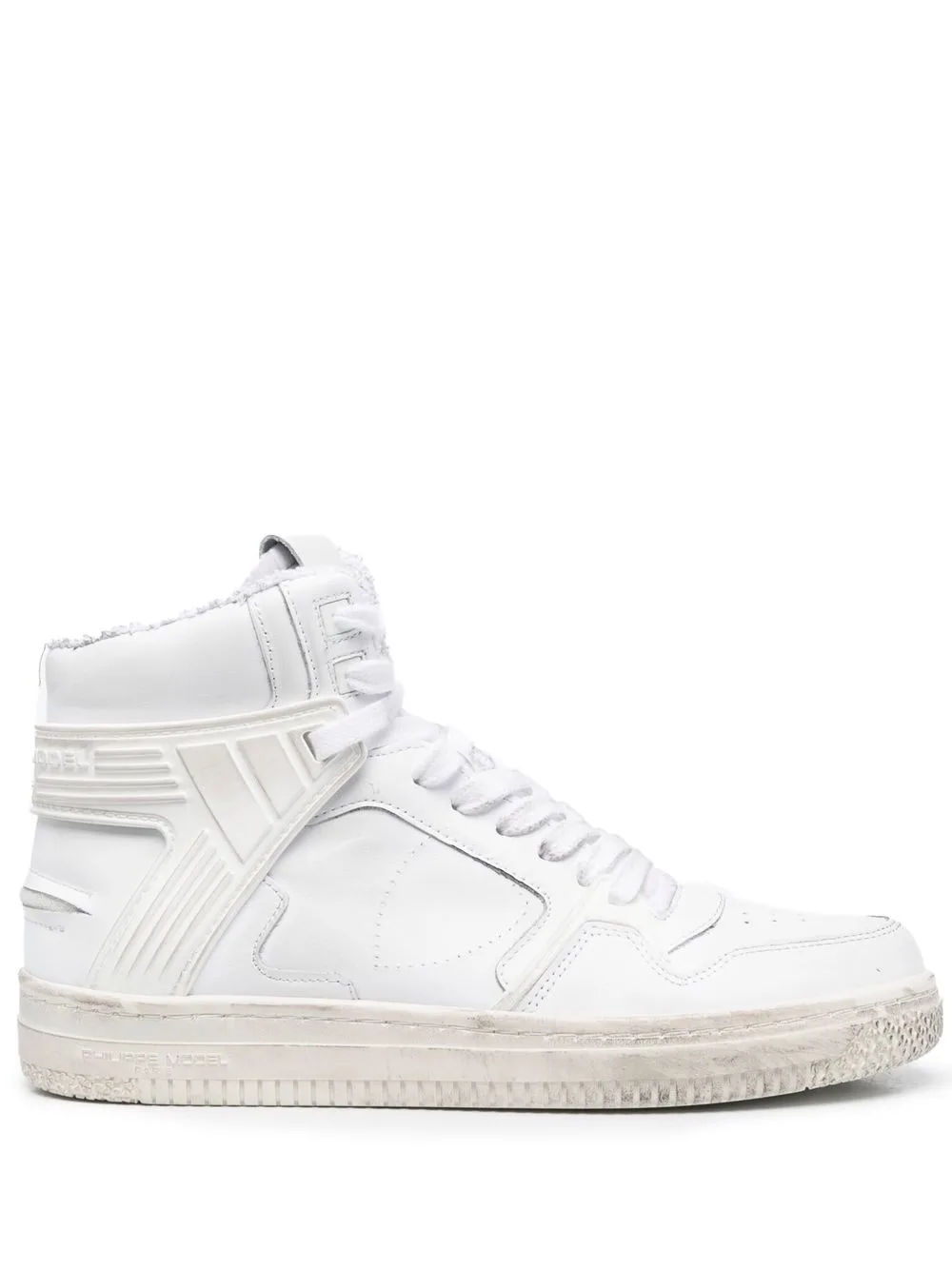 Panelled Leather Sneakers by Philippe Model Paris