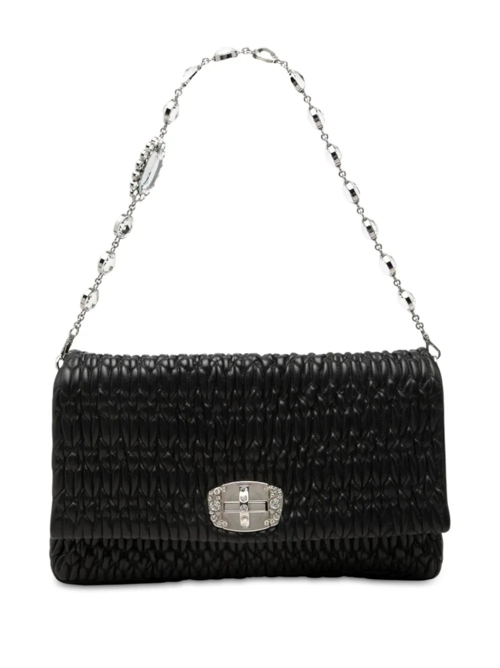 2010-2026 Large Matelasse Nappa Crystal Satchel by Miu Miu Pre-Owned