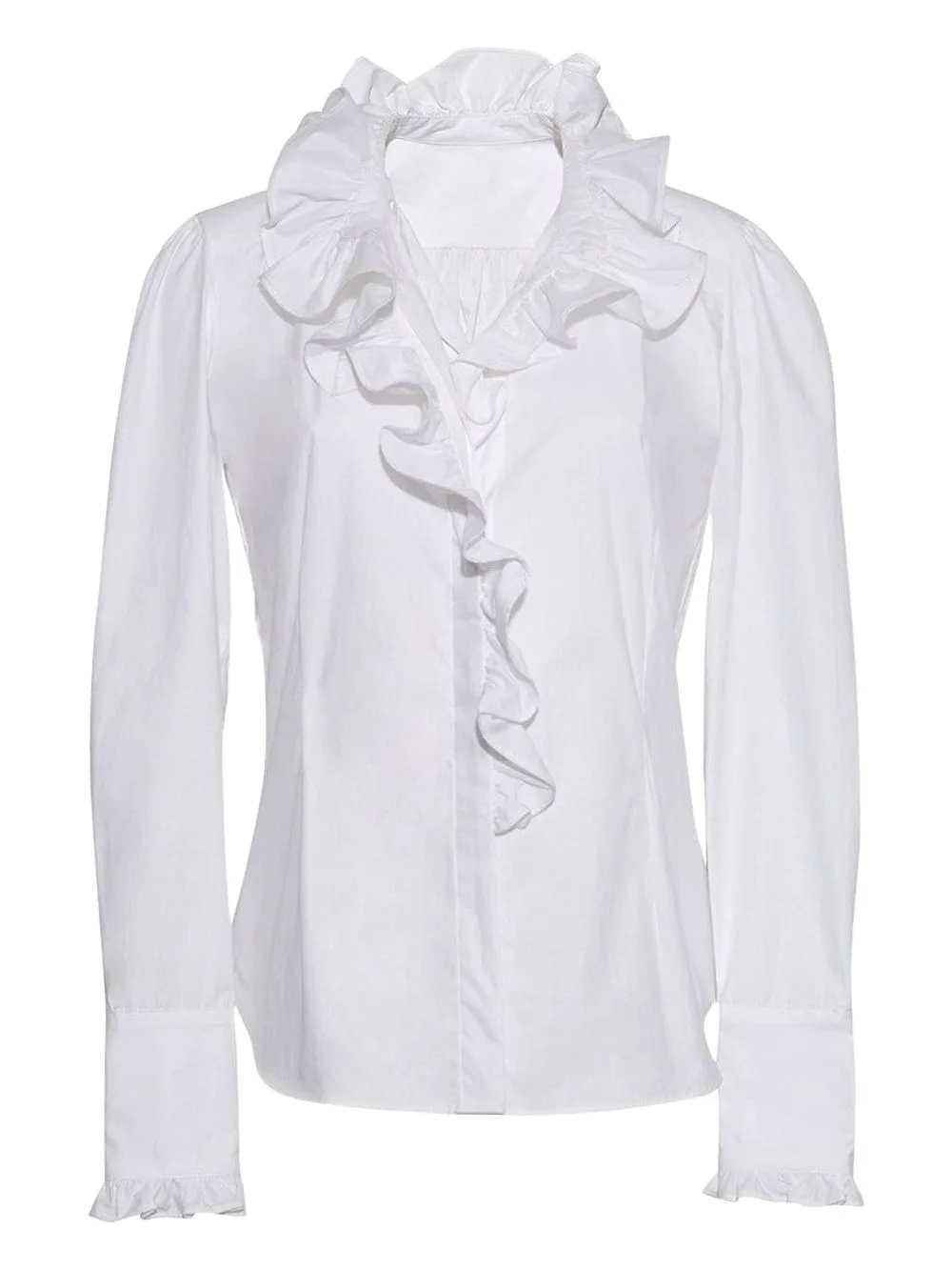 Anne Ruffle-Detail Shirt by Cara Cara