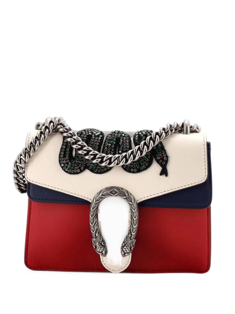 Dionysus Bag Embellished Leather Mini Shoulder Bag by Gucci Pre-Owned
