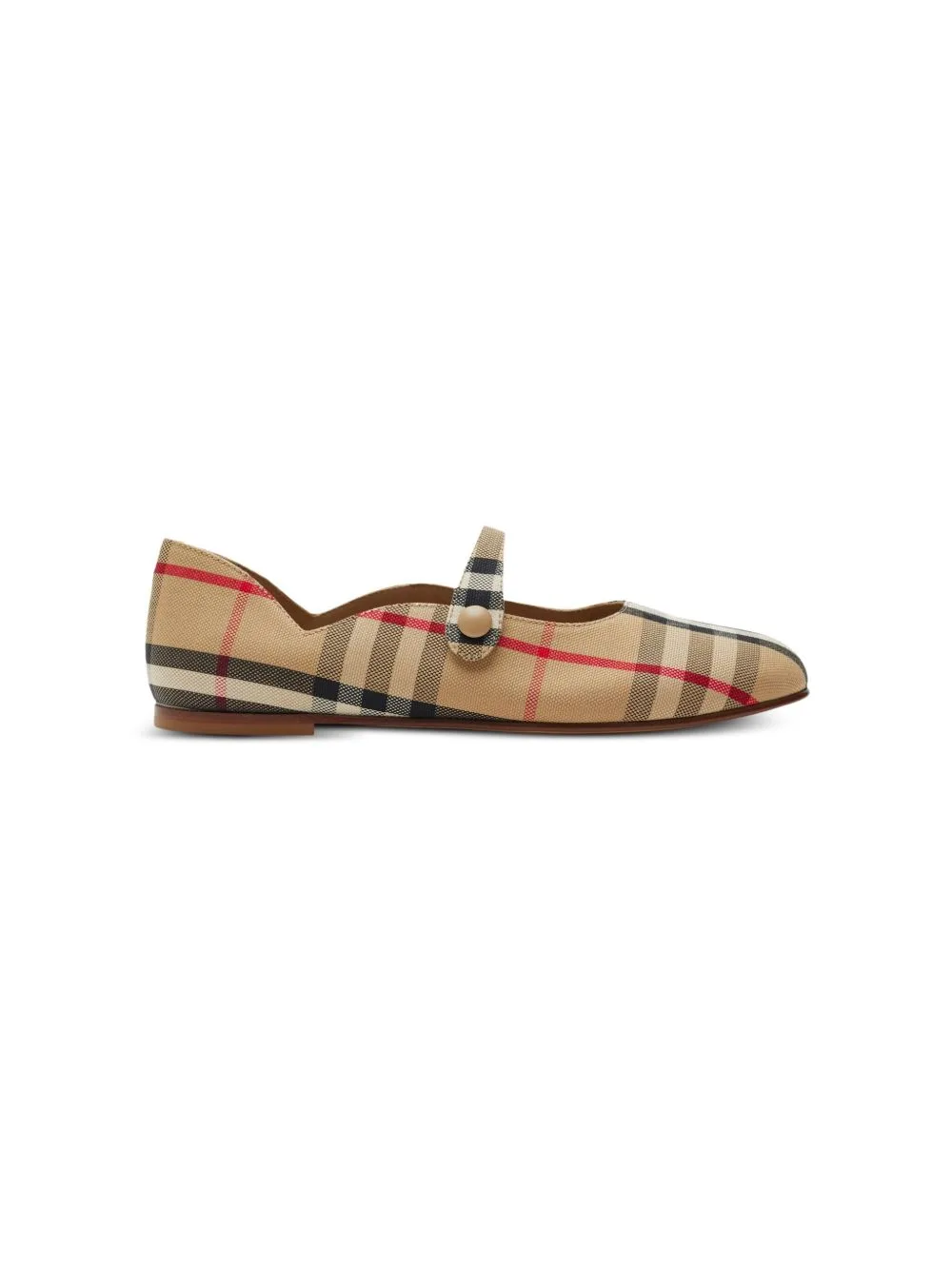 Mary Jane Checked Ballerinas by Burberry Kids