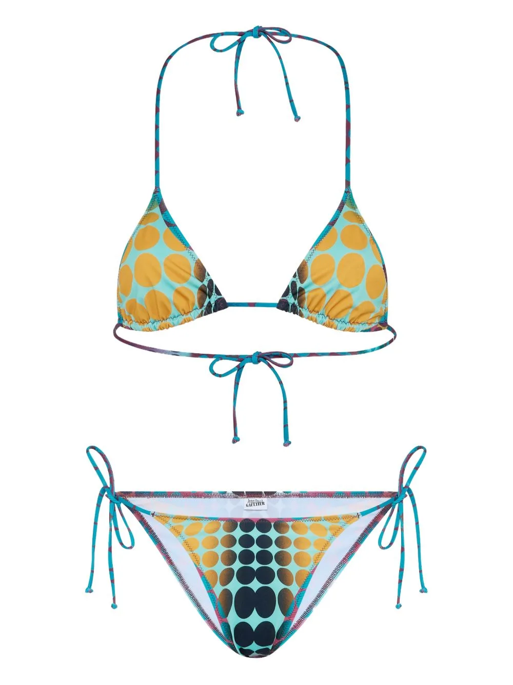 Printed Tie Bikini Set by Jean Paul Gaultier