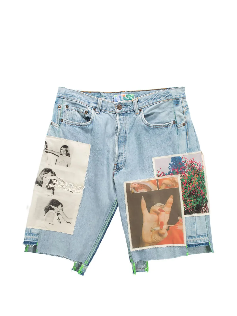 Mitzvah Triple-Wide Patchwork Shorts by Better with Age