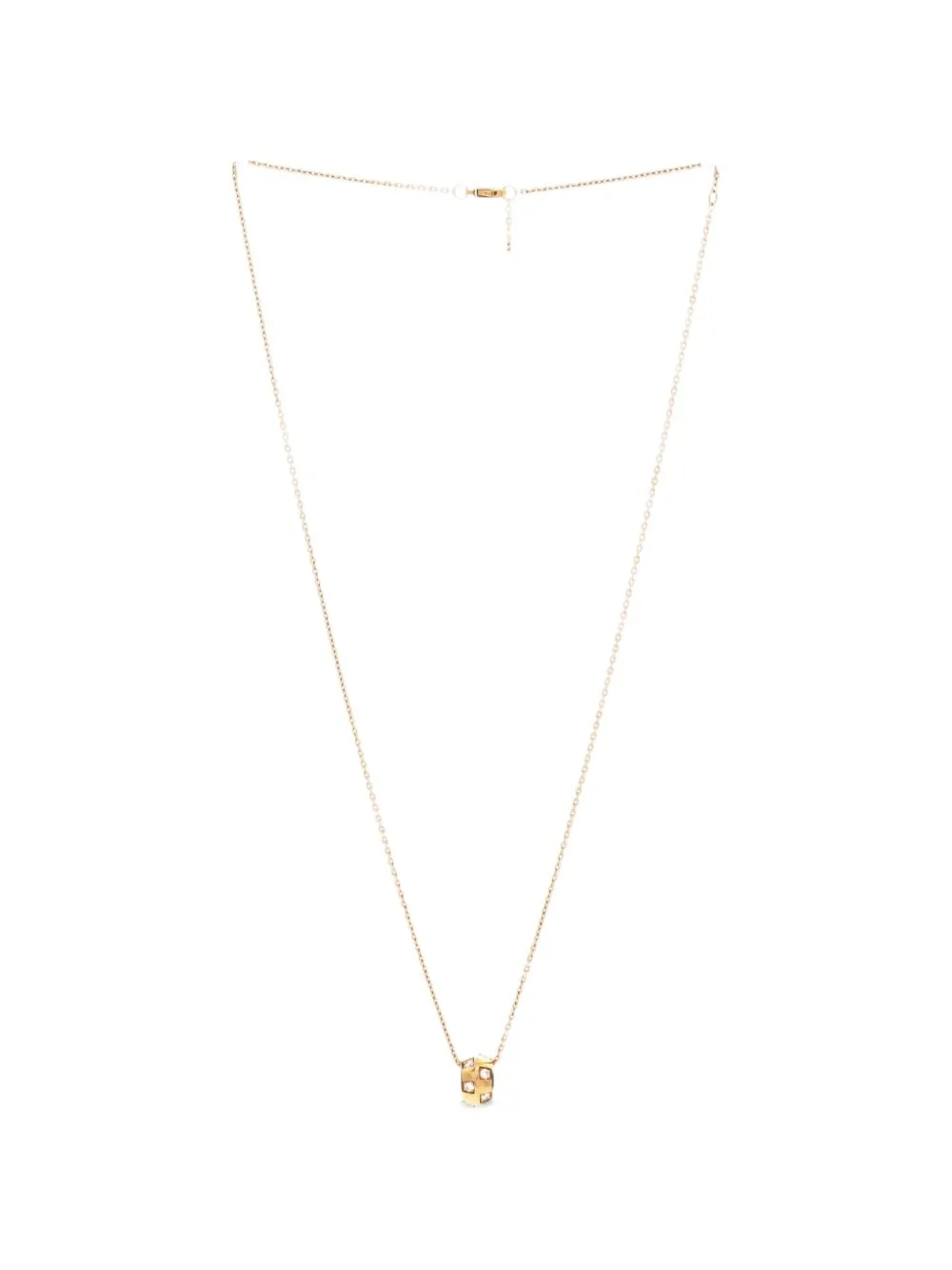 Le Damier De Louis Vuitton 18K Yellow Gold with Diamonds Necklace
