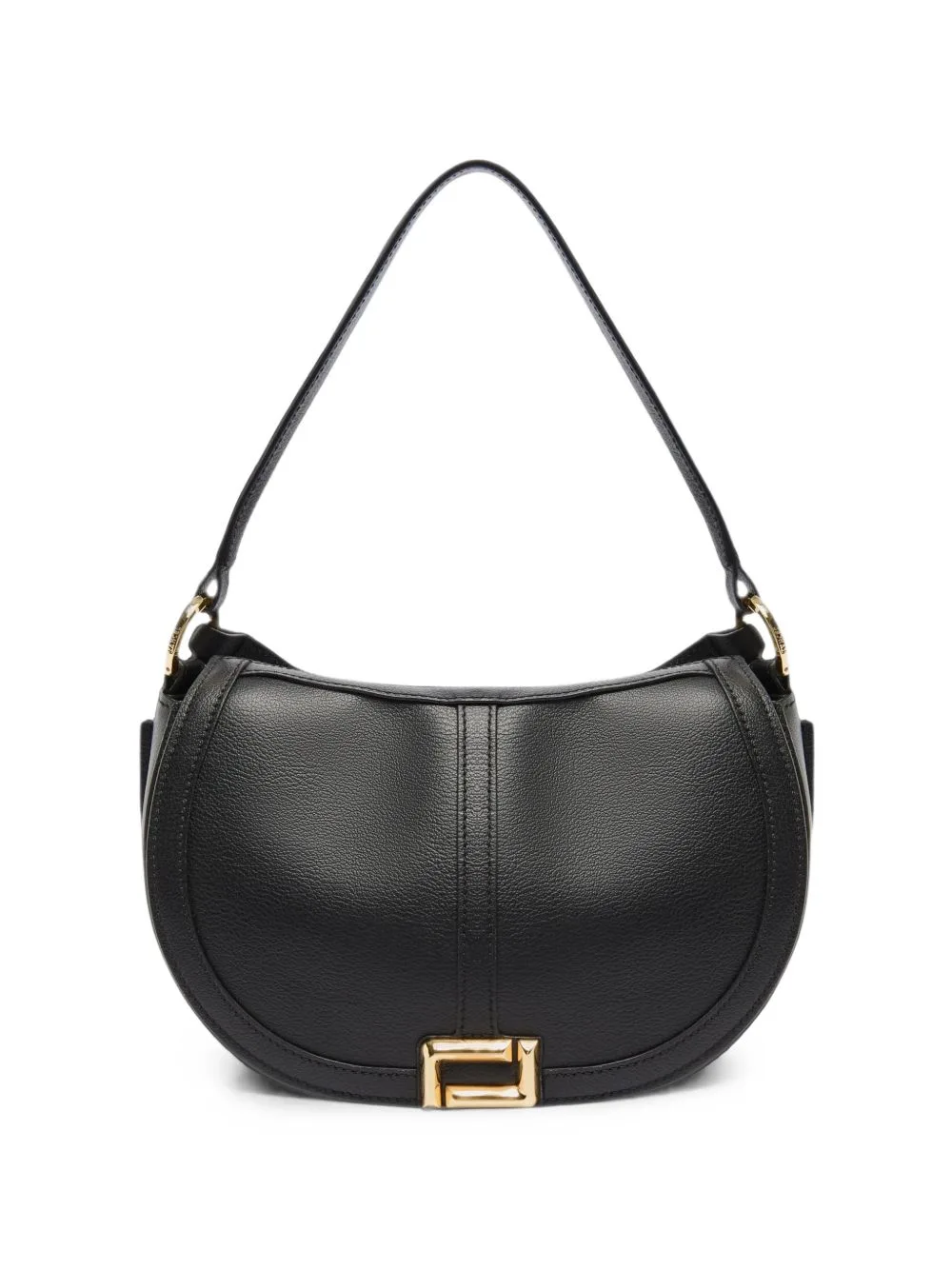 Small Logo-Plaque Leather Shoulder Bag