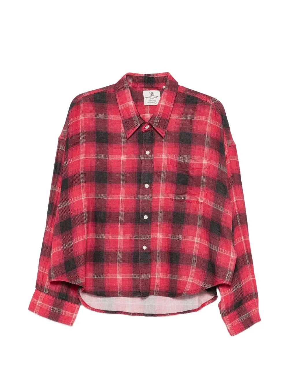 Plaid-Pattern Cropped Shirt by Denimist