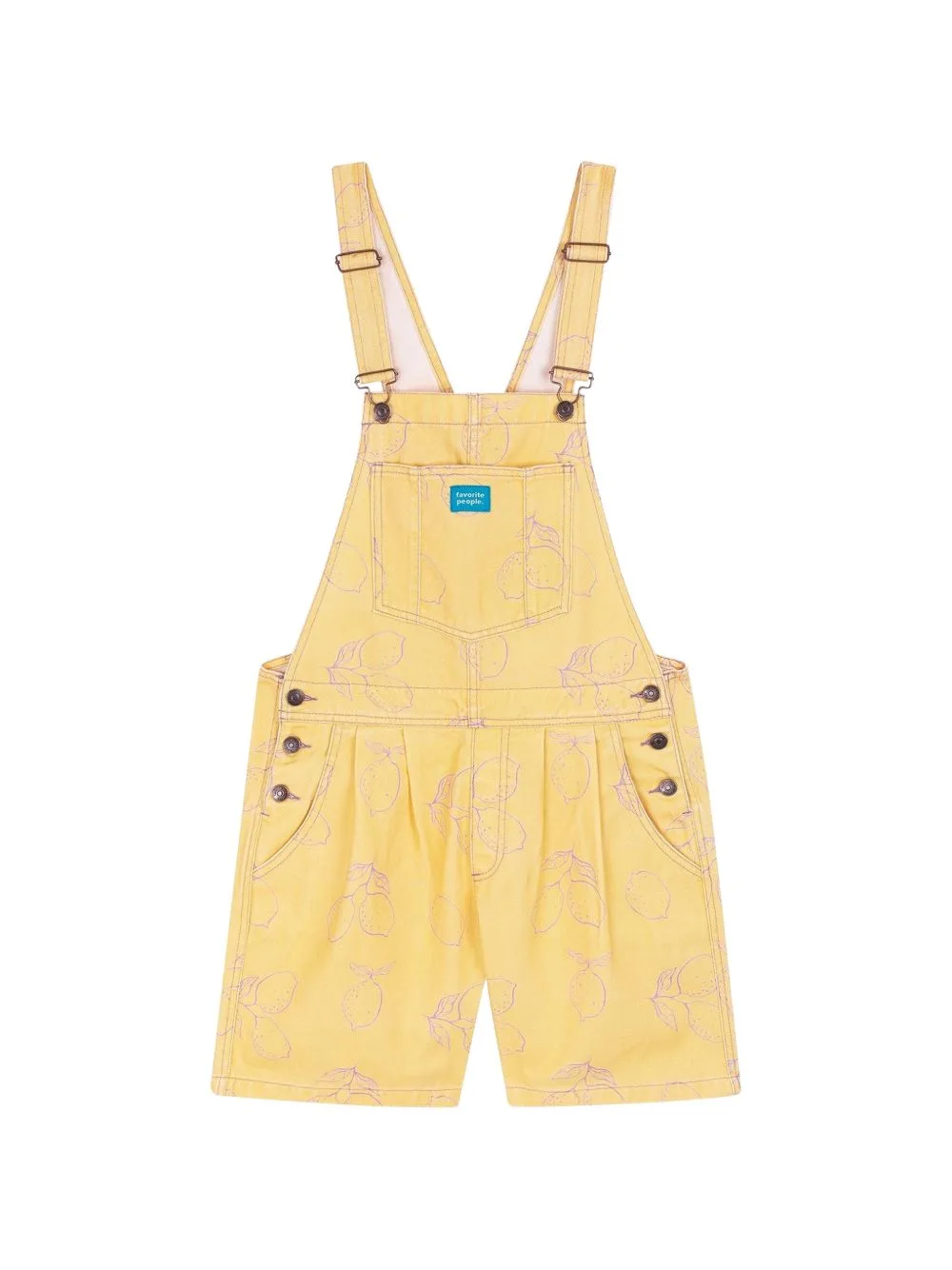 Adjustable Straps Lemon-Print Playsuits by Favorite People