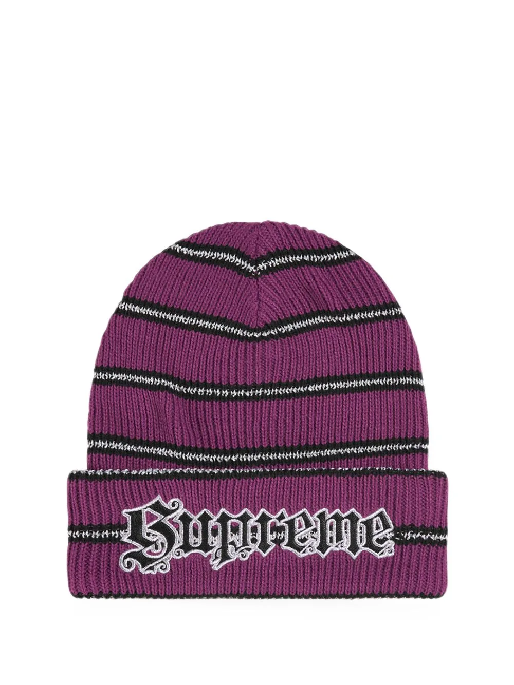 Metallic-Stripe Beanie Hat by Supreme