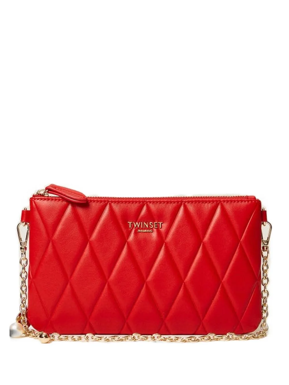 Mini Quilted Bag with Logo by TWINSET