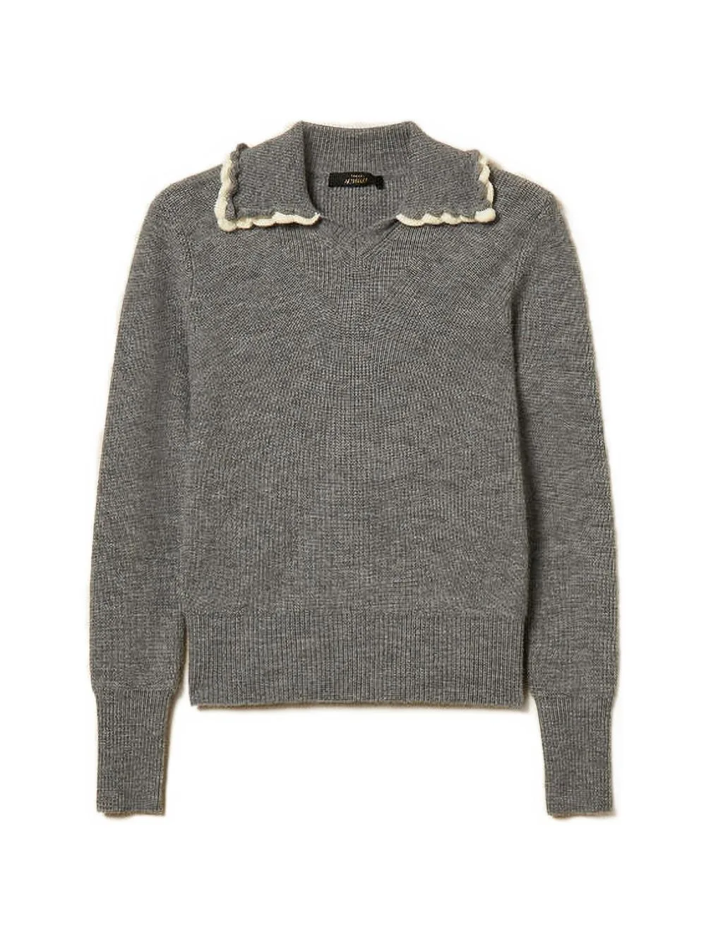 Polo Shirt with Crochet Collar by TWINSET