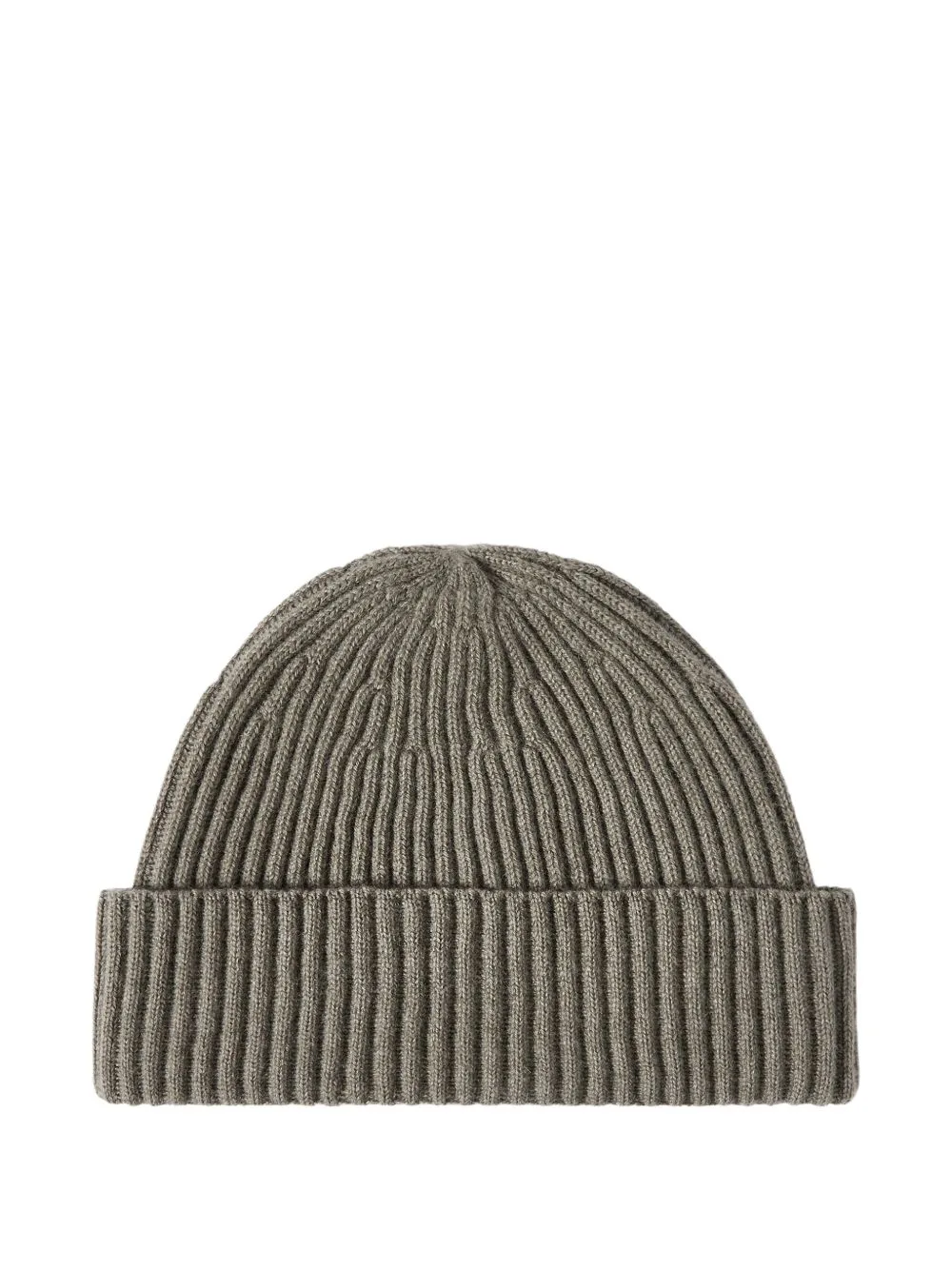 Cashmere English Rib Double Knit Beanie Hat