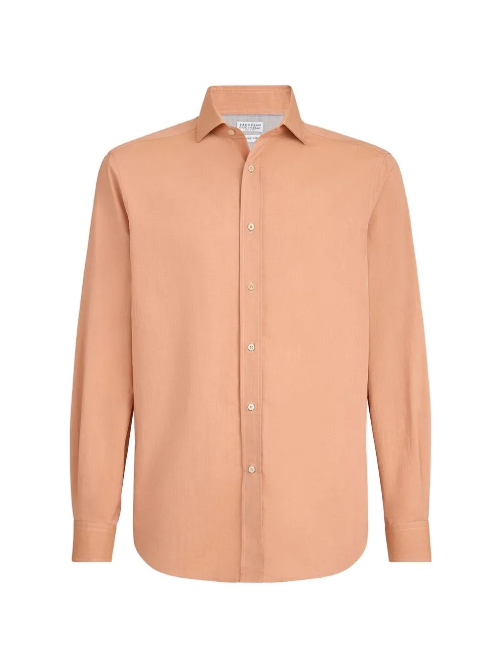 Poplin Easy Fit Shirt with Spread Collar by Brunello Cucinelli