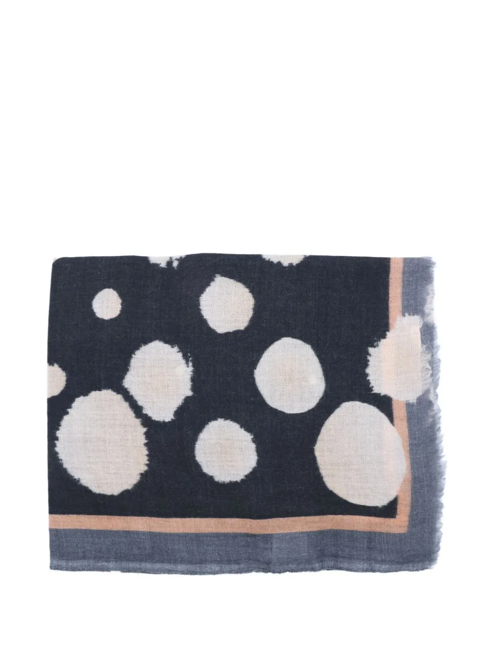 Polka-Dot Fringed Scarf