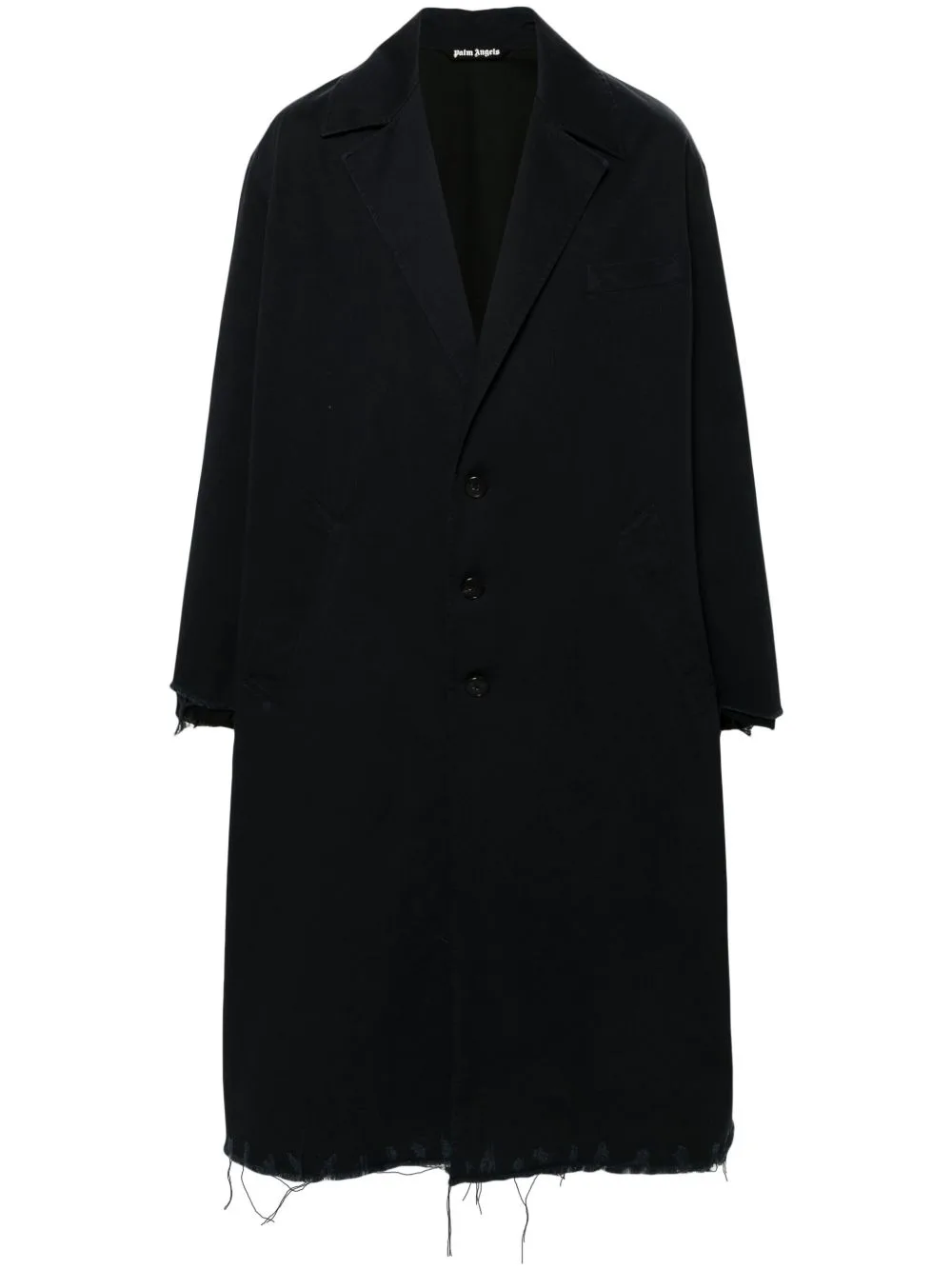 Single-Breasted Twill Coat by Palm Angels