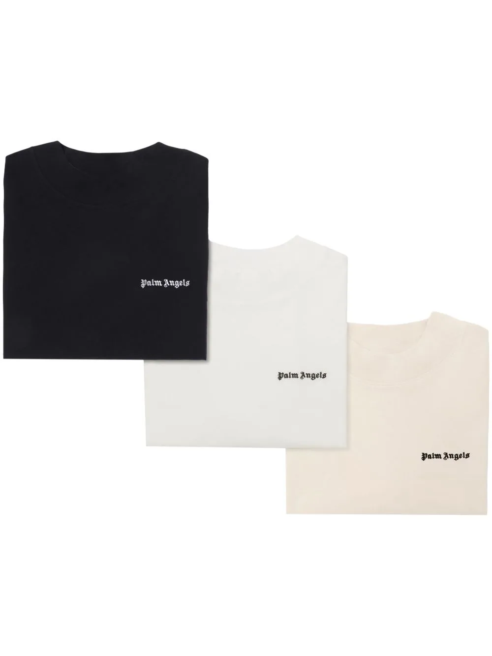 Logo-Embroidered T-Shirts (pack of Three) by Palm Angels
