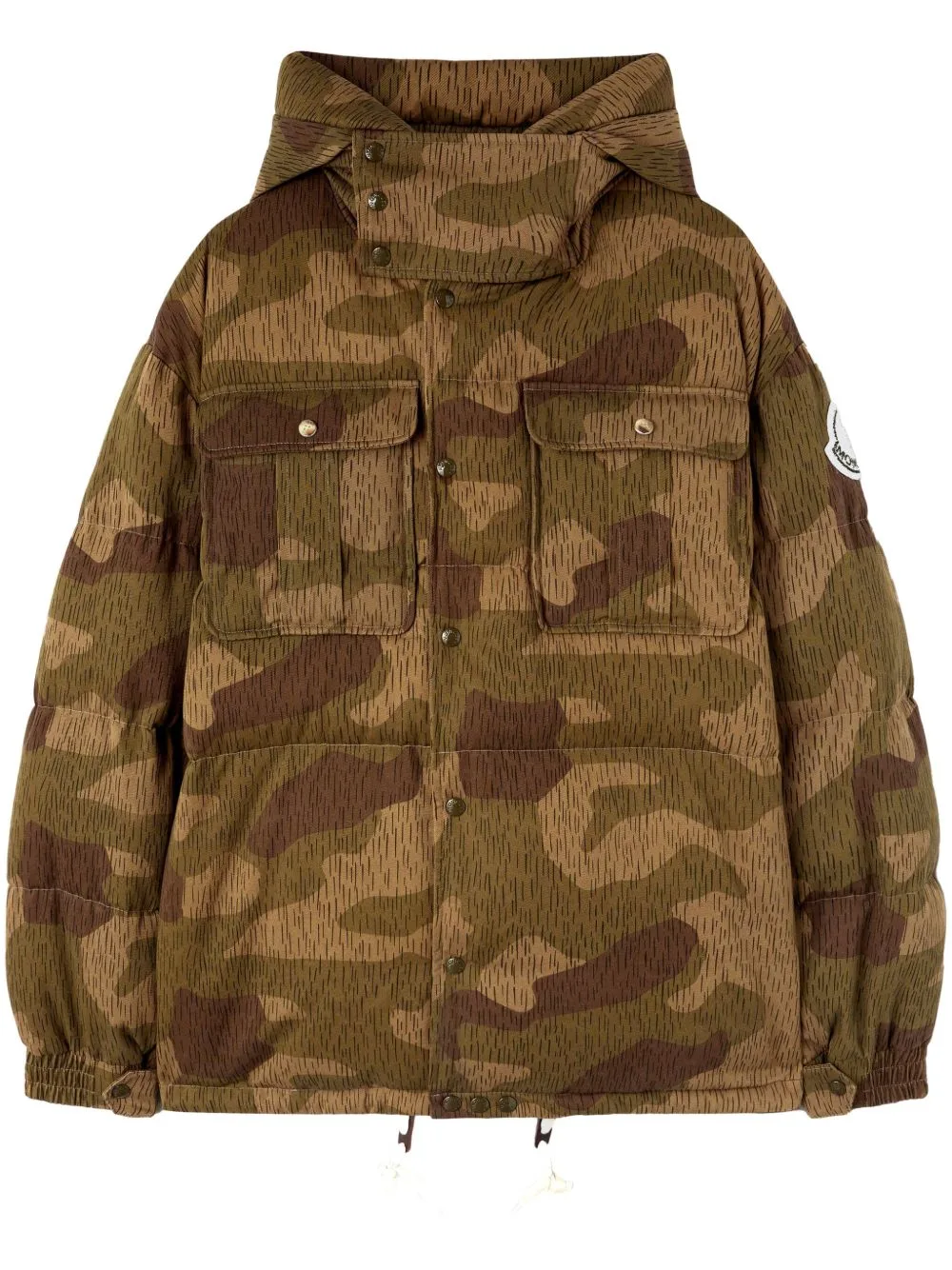 Moncler x Moncler Camouflage-Print Long Parka Coat by Moncler