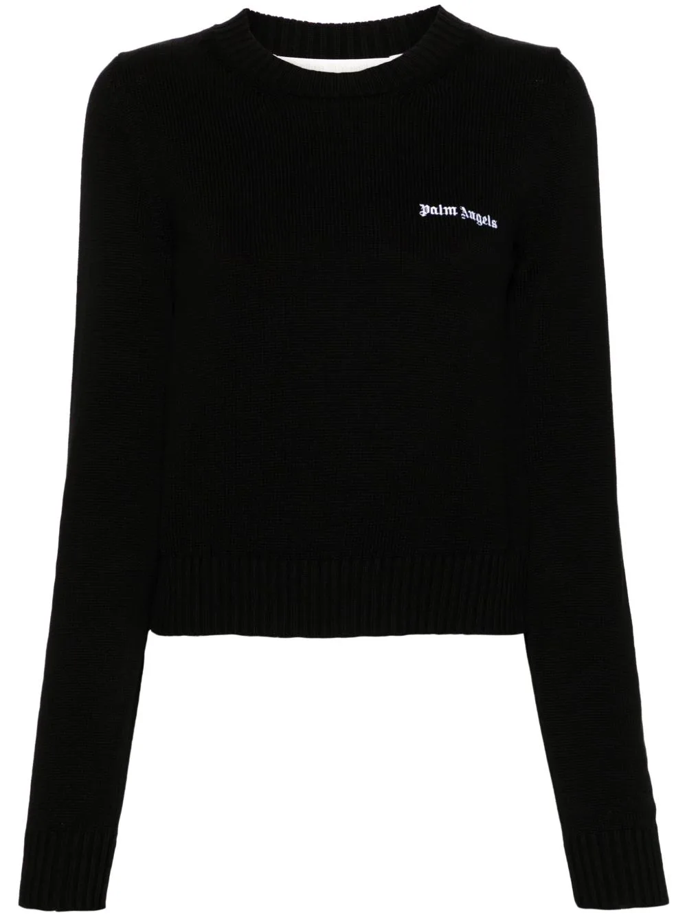Logo-Embroidered Cropped Jumper by Palm Angels