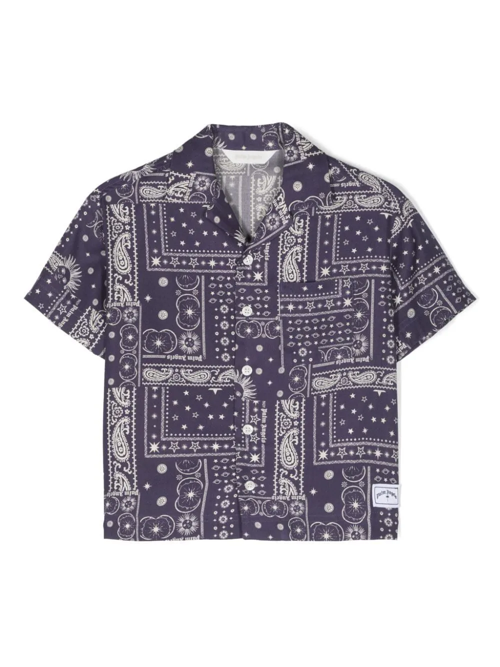 Astro Paisley Short-Sleeve Shirt by Palm Angels Kids
