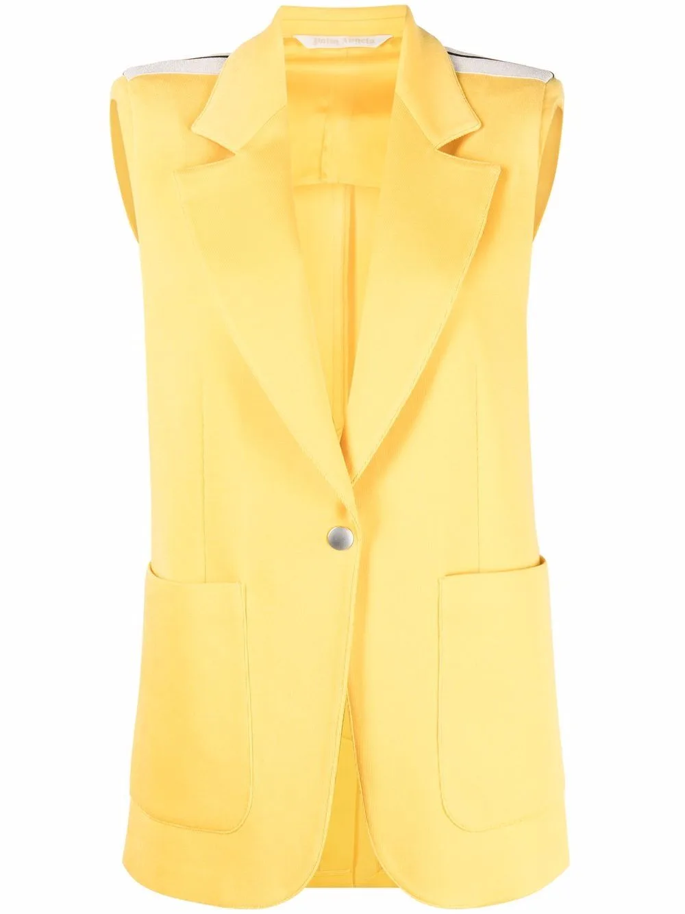 Track Stripe-Detail Sleeveless Blazer by Palm Angels