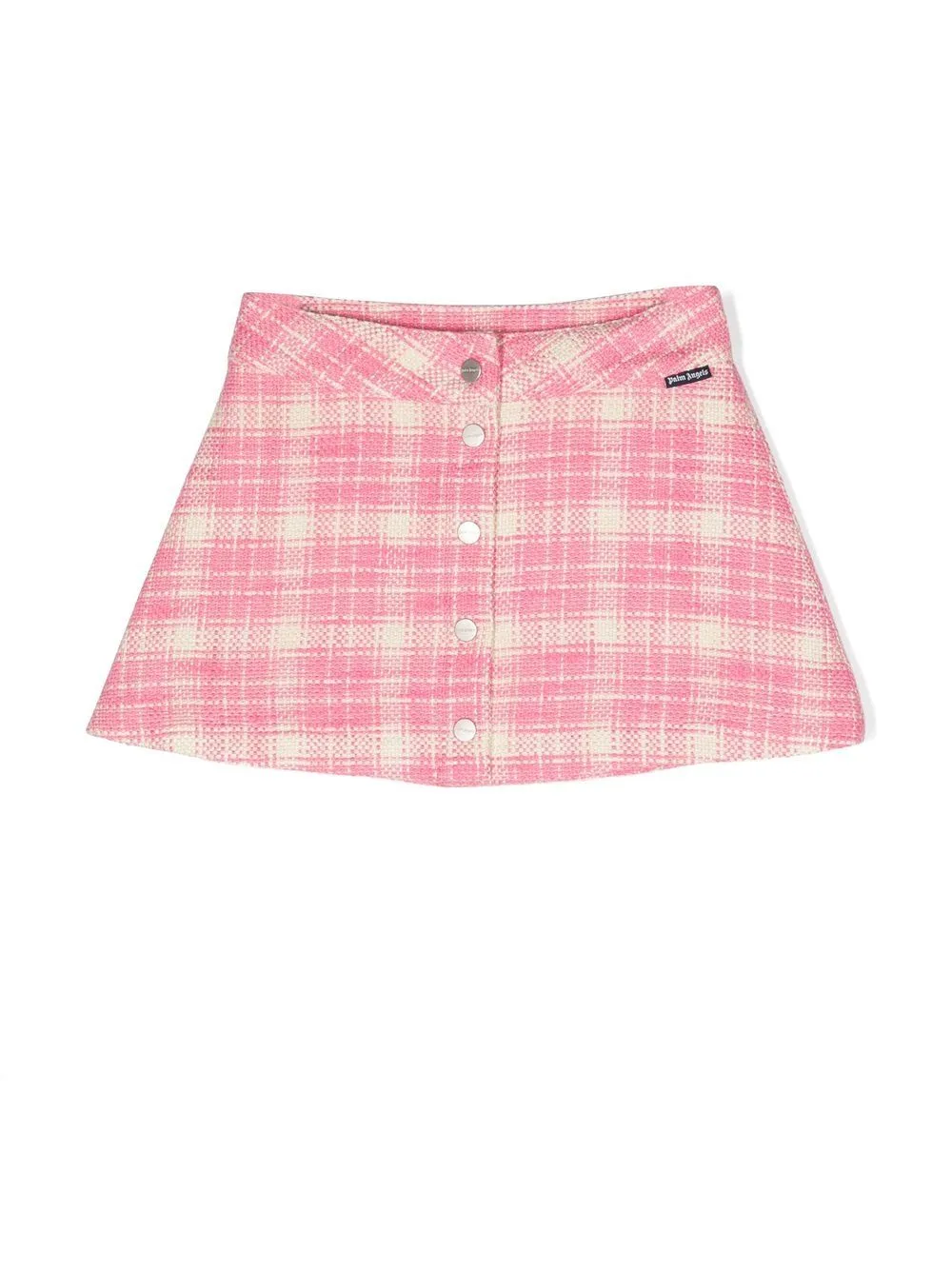 Plaid-Check Mini Skirt by Palm Angels Kids
