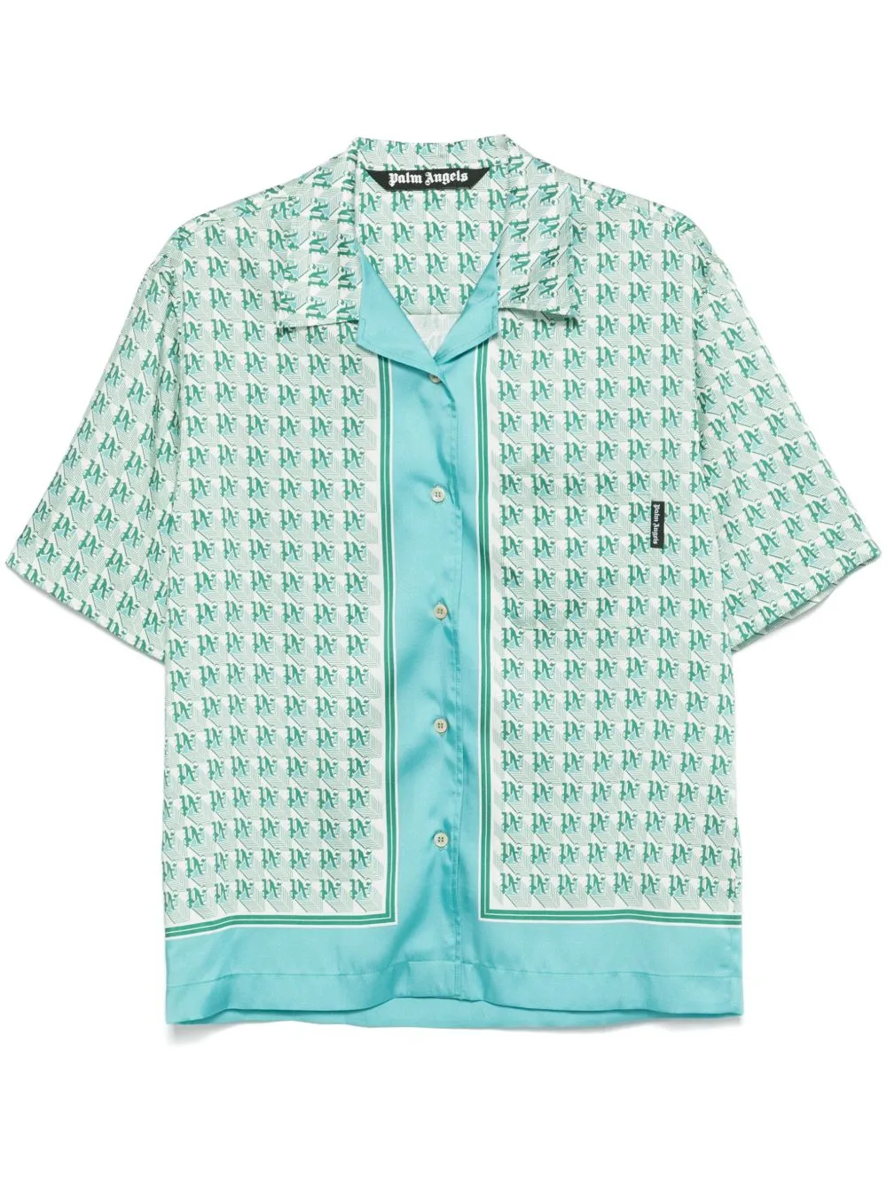 Monogram-Print Shirt by Palm Angels