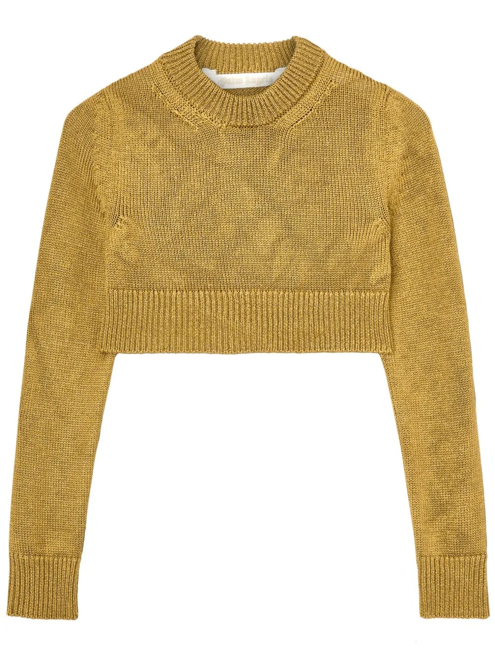 Cropped Laminated Jumper by Palm Angels