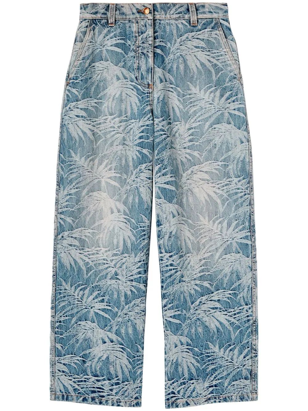 Palm Tree-Print Jeans by Palm Angels