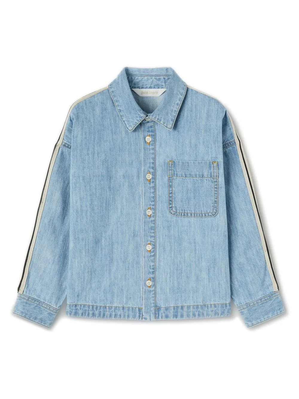 Overlogo Chambray Track Shirt by Palm Angels Kids