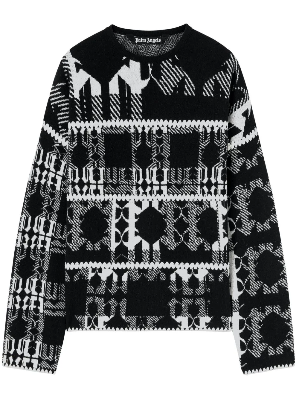 Intarsia-Knit Monogram Jumper