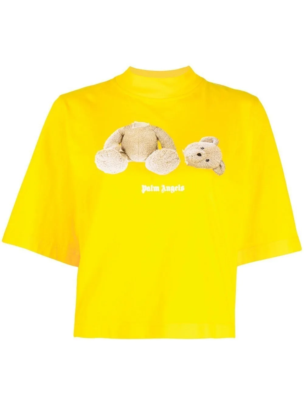 Logo-Print Mock Neck T-Shirt by Palm Angels