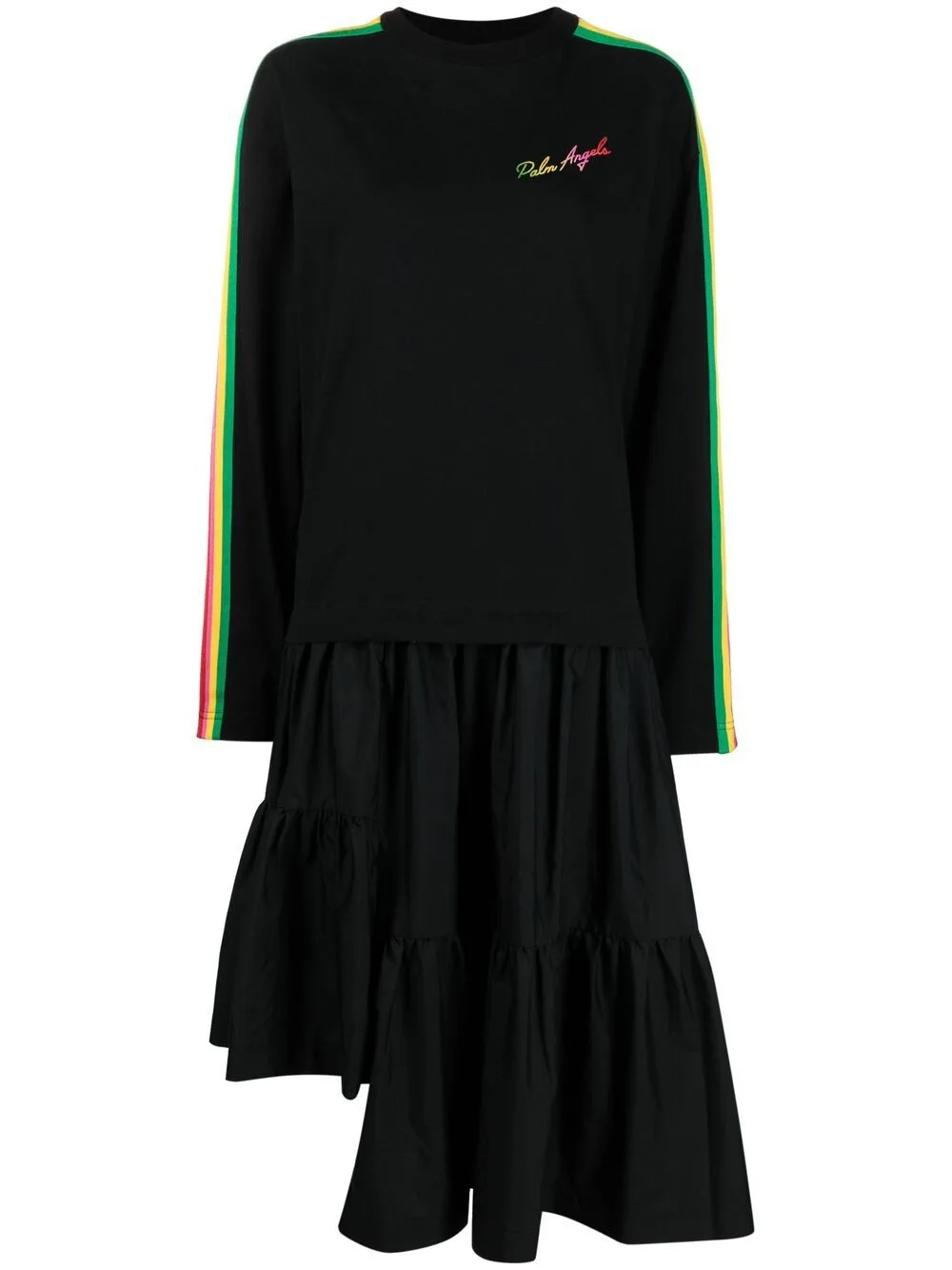 Asymmetric Long-Sleeve Dress by Palm Angels