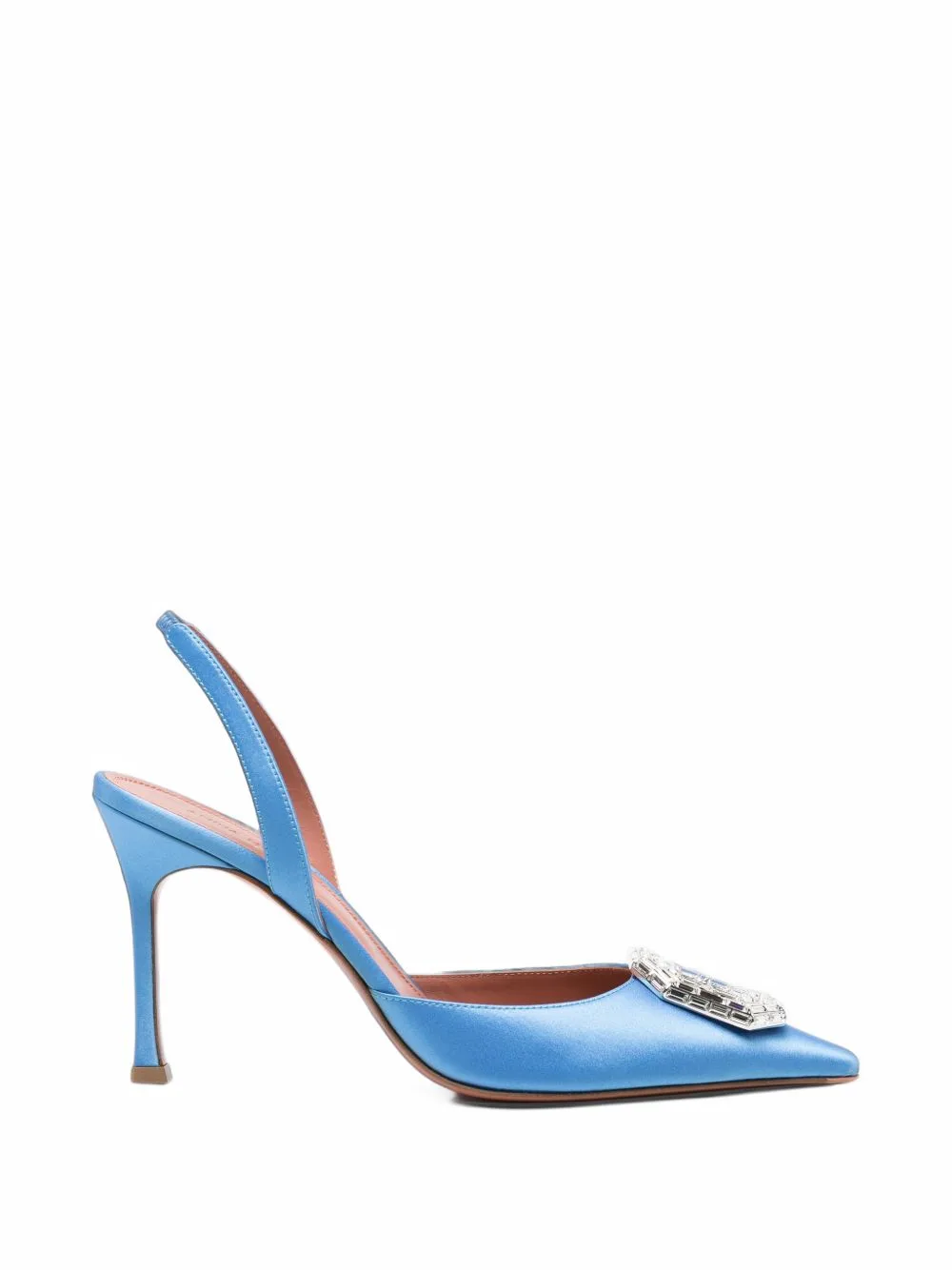 Camelia Crystal-Embellished Slingback Pumps by Amina Muaddi