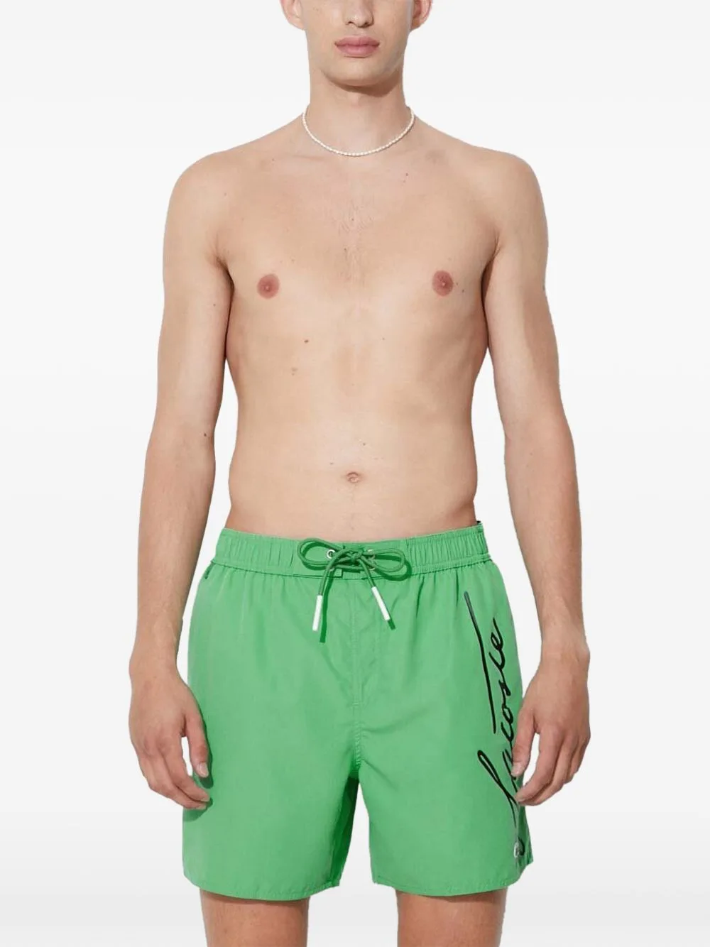 Logo-Script Drawstring Swim Shorts by Lacoste