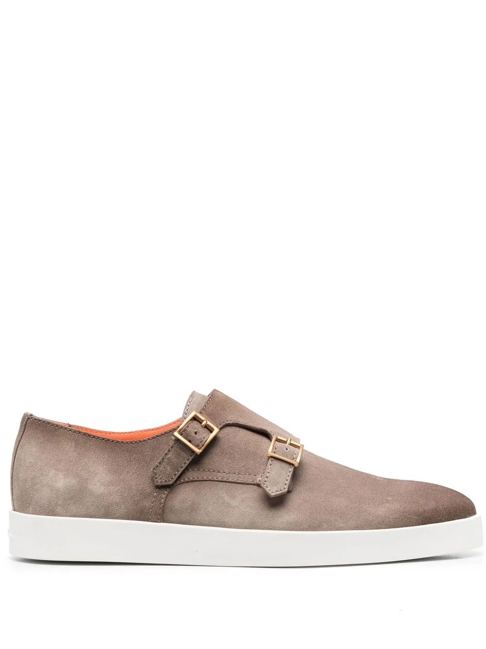 Bankable Suede Monk Shoes by Santoni