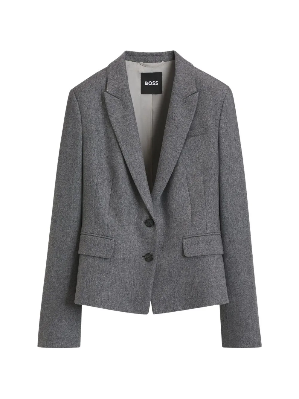 Slim-Fit Blazer in Melange Flannel by BOSS
