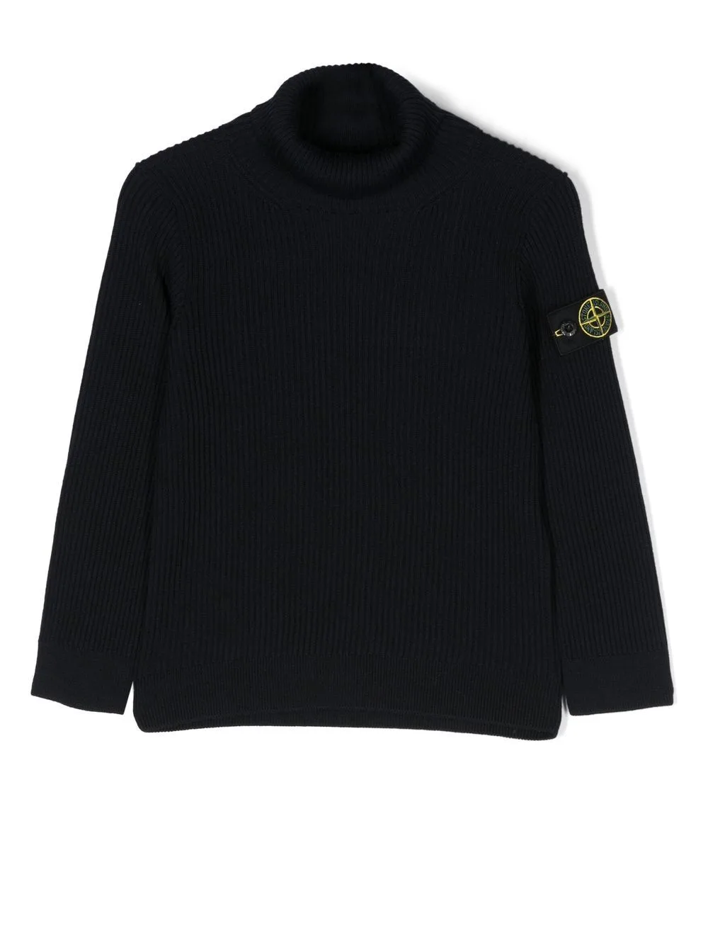 Logo-Patch Roll Neck Jumper by Stone Island Junior