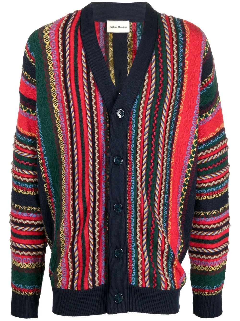 Striped Knit Cardigan by Drôle De Monsieur